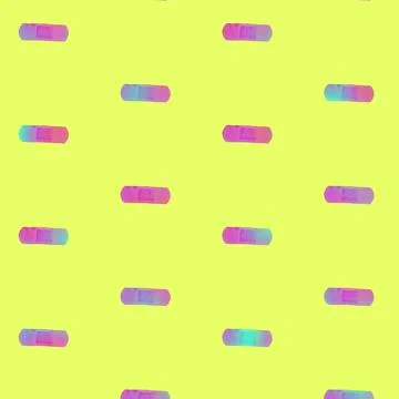 Adhesive plasters pattern in vibrant gradient holographic neon colors. Concept 写真素材