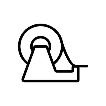 Adhesive roll stand icon vector outline illustration Stock Illustration