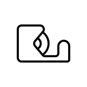 Adhesive stand icon vector outline illustration Stock Illustration