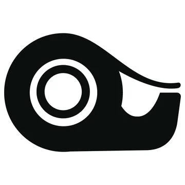 Adhesive tape dispenser vector glyph icon Stock Illustration
