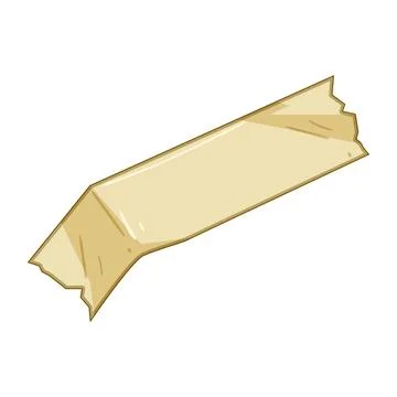Adhesive tape piece with torn edges illustration Stock Illustration