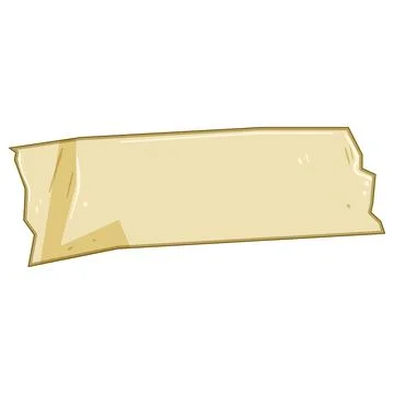 Adhesive tape strip with torn edges for message Stock Illustration