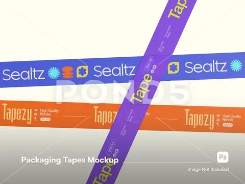 Adhesive Tapes Mockup 3D PSD Template