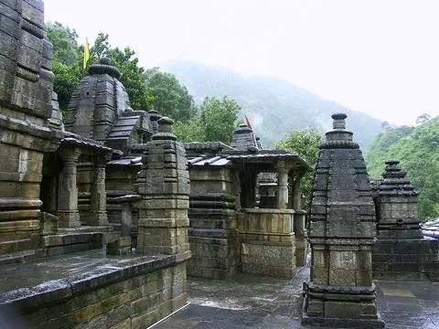 Adi Badri Temple in Chamoli Stock Photos