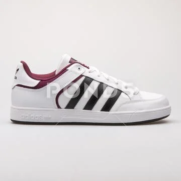 Photograph Adidas Varial Low white burgundy and black sneaker 107610917