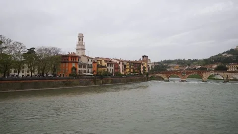 Adige river in Verona Stock Footage 270460321
