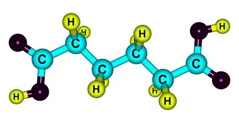Adipic acid molecular structure isolated on white Stock Illustration