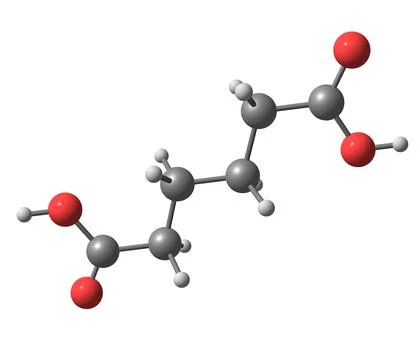 Adipic acid molecule isolated on white Stock Illustration