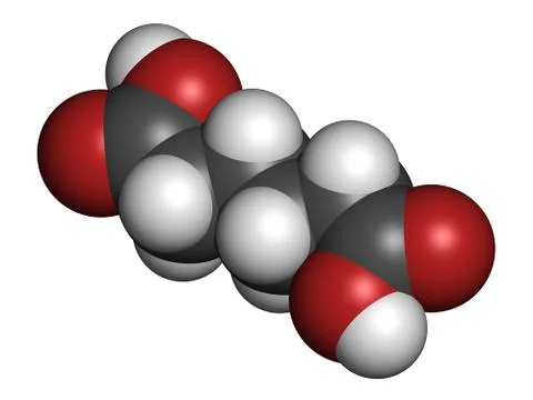 Adipic acid, nylon (polyamide) building block.adipic acid, nylon (polyamide)  Illustrazione stock
