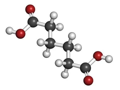 Adipic acid, nylon (polyamide) building block.adipic acid, nylon (polyamide)  Stock Illustration