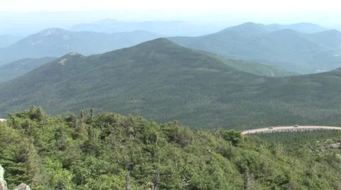 Adirondack Mountains viewed from the Top of Mount Whiteface Stock Footage