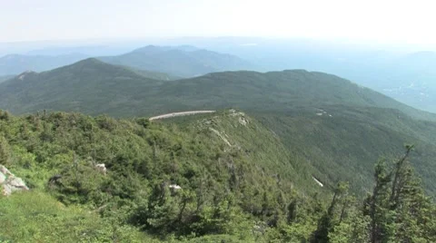 Adirondack Mountains viewed from the Top of Mount Whiteface Stock-Footage 8646917