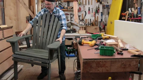 Adirondack order in progress Stock Footage 323862627