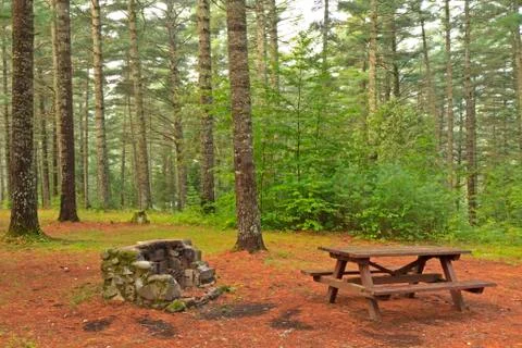 Adirondacks Campsite at Sharp Bridge Foto stock