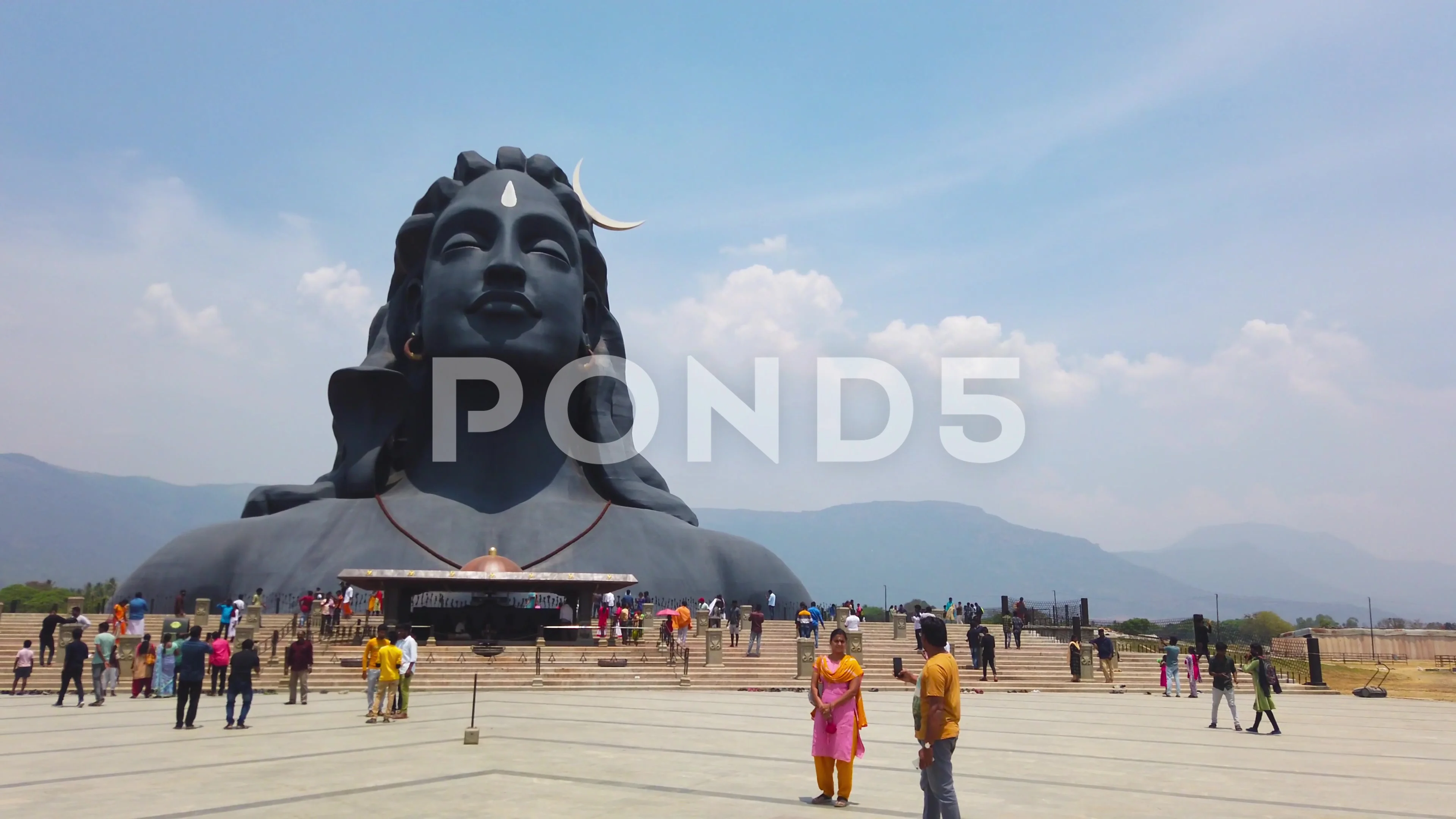 Adiyogi Shiva Statue 4K Stock Footage. | Stock Video | Pond5