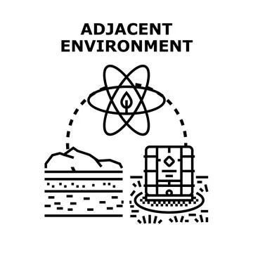 Adjacent environment ecology concept icon vector Stock Illustration