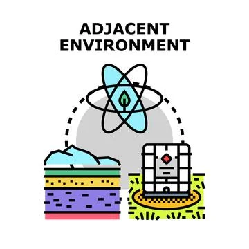 Adjacent environment ecology concept icon vector Stock Illustration