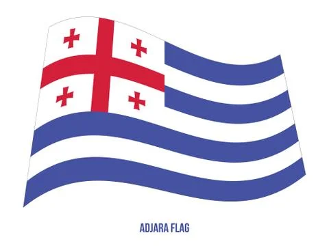 Adjara Flag Waving Vector Illustration on White Background. Stock Illustration