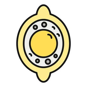 Adjaruli khachapuri bread with egg and cheese flatbread icon Stockillustratie