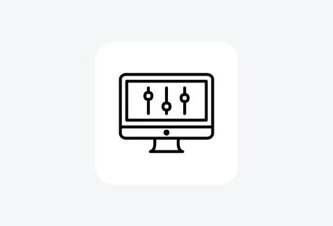 Adjust adjustment  fully editable vector icon Illustrazione stock