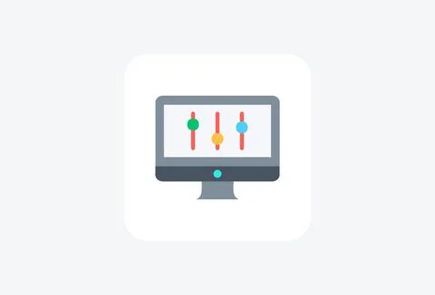 Adjust adjustment  fully editable vector icon Stock Illustration