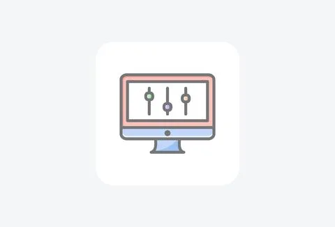 Adjust adjustment  fully editable vector icon Stock Illustration