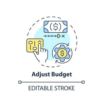 Adjust budget concept icon Stock-Illustration