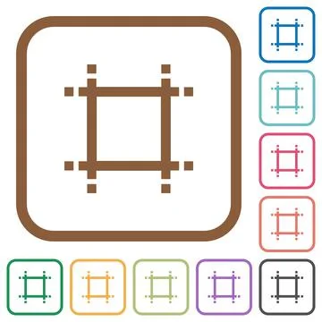 Adjust canvas size simple icons Stock Illustration
