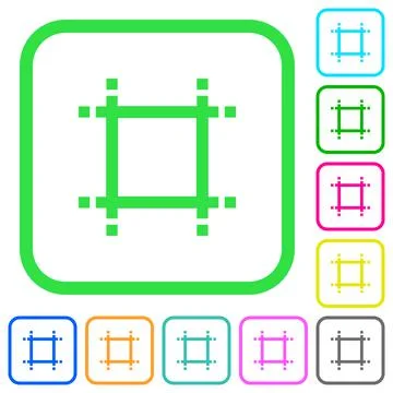Adjust canvas size vivid colored flat icons icons Stock Illustration