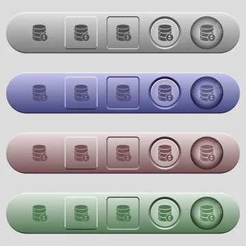 Adjust database value icons on horizontal menu bars Stock Illustration