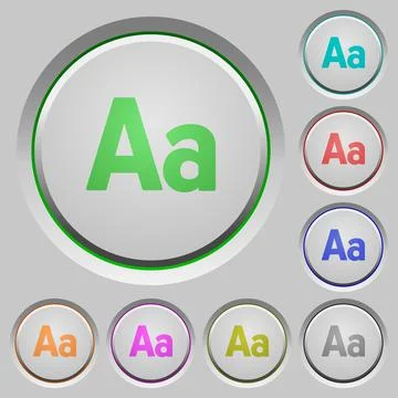 Adjust font size push buttons Stock Illustration