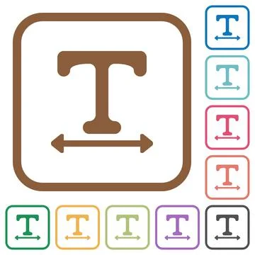 Adjust font width simple icons 스톡 일러스트