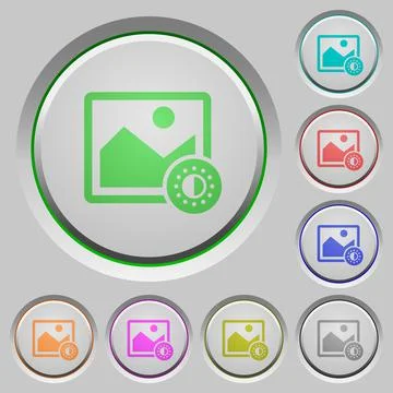 Adjust image saturation push buttons Stock Illustration
