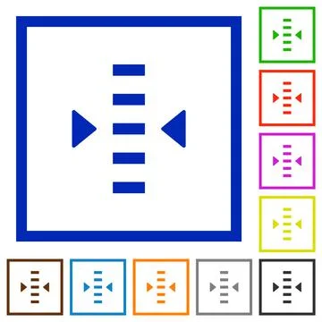 Adjust level flat framed icons 스톡 일러스트