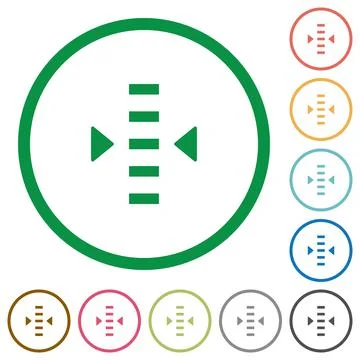 Adjust level flat icons with outlines 스톡 일러스트
