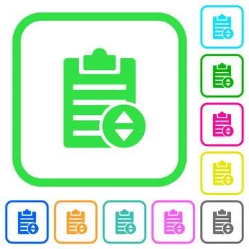 Adjust note priority vivid colored flat icons icons Stock Illustration