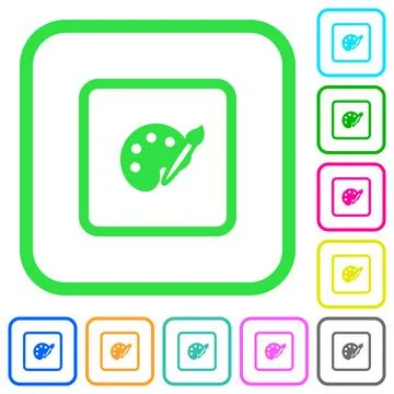 Adjust object color vivid colored flat icons Stock Illustration