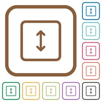 Adjust object height simple icons Stock Illustration