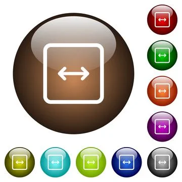 Adjust object width color glass buttons Stock Illustration