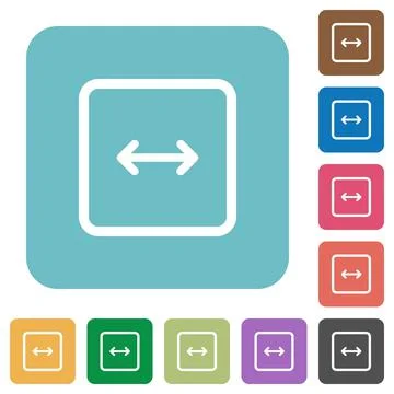 Adjust object width rounded square flat icons&amp; Stockillustratie
