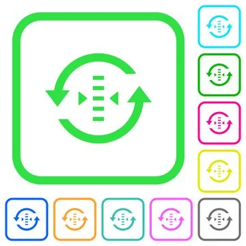 Adjust refresh rate vivid colored flat icons Stock Illustration