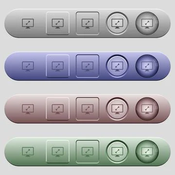 Adjust screen resolution icons on menu bars Stock Illustration