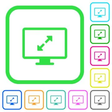 Adjust screen resolution vivid colored flat icons icons 스톡 일러스트