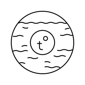 Adjust shower temperature line icon vector illustration 스톡 일러스트