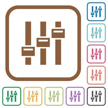 Adjust simple icons Stock Illustration