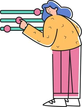 Adjust Three Setting Switches Illustration - Control &amp; Settings Stock Illustration