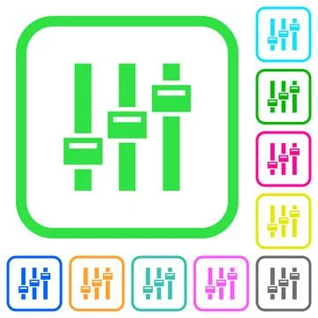 Adjust vivid colored flat icons 스톡 일러스트