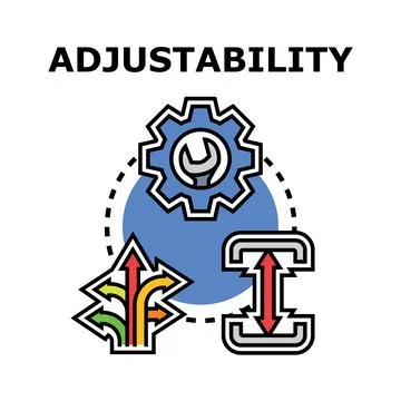 Adjustability concept illustrating flexibility and precision settings Stock Illustration