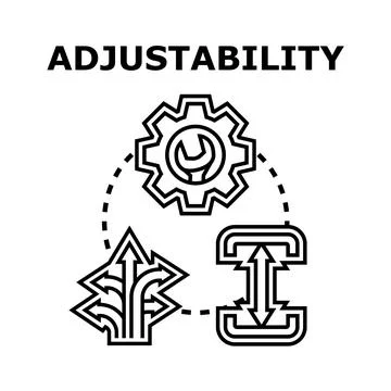 Adjustability concept illustrating flexibility and precision settings Stock Illustration