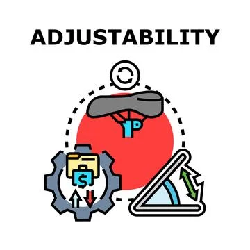 Adjustability concept vector icon illustrating settings control Stock Illustration